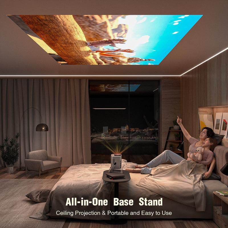 VOPLLS Netflix Certified Portable Projector Native 1080P Gaming | Outdoor Movie Mini Projector with Dual Auto Focus & Keystone Correction | 3D Dolby Audio, Wifi 6 & Bluetooth 5.0 | 50% Zoom for Home Theater, Camping, (600 ANSI Lumen, HDMI/USB-C)