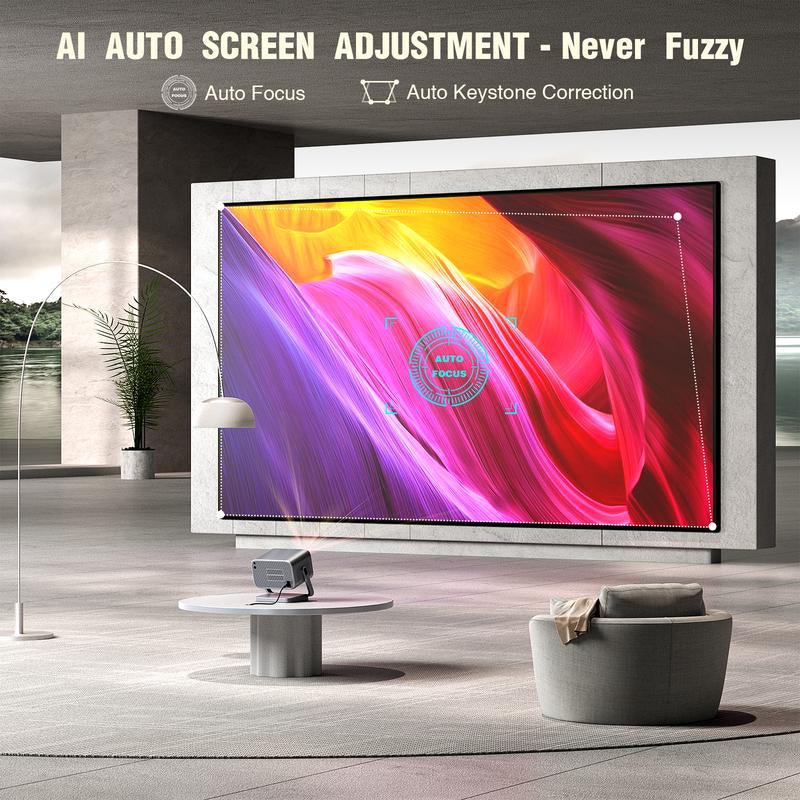 VOPLLS Netflix Certified Portable Projector Native 1080P Gaming | Outdoor Movie Mini Projector with Dual Auto Focus & Keystone Correction | 3D Dolby Audio, Wifi 6 & Bluetooth 5.0 | 50% Zoom for Home Theater, Camping, (600 ANSI Lumen, HDMI/USB-C)